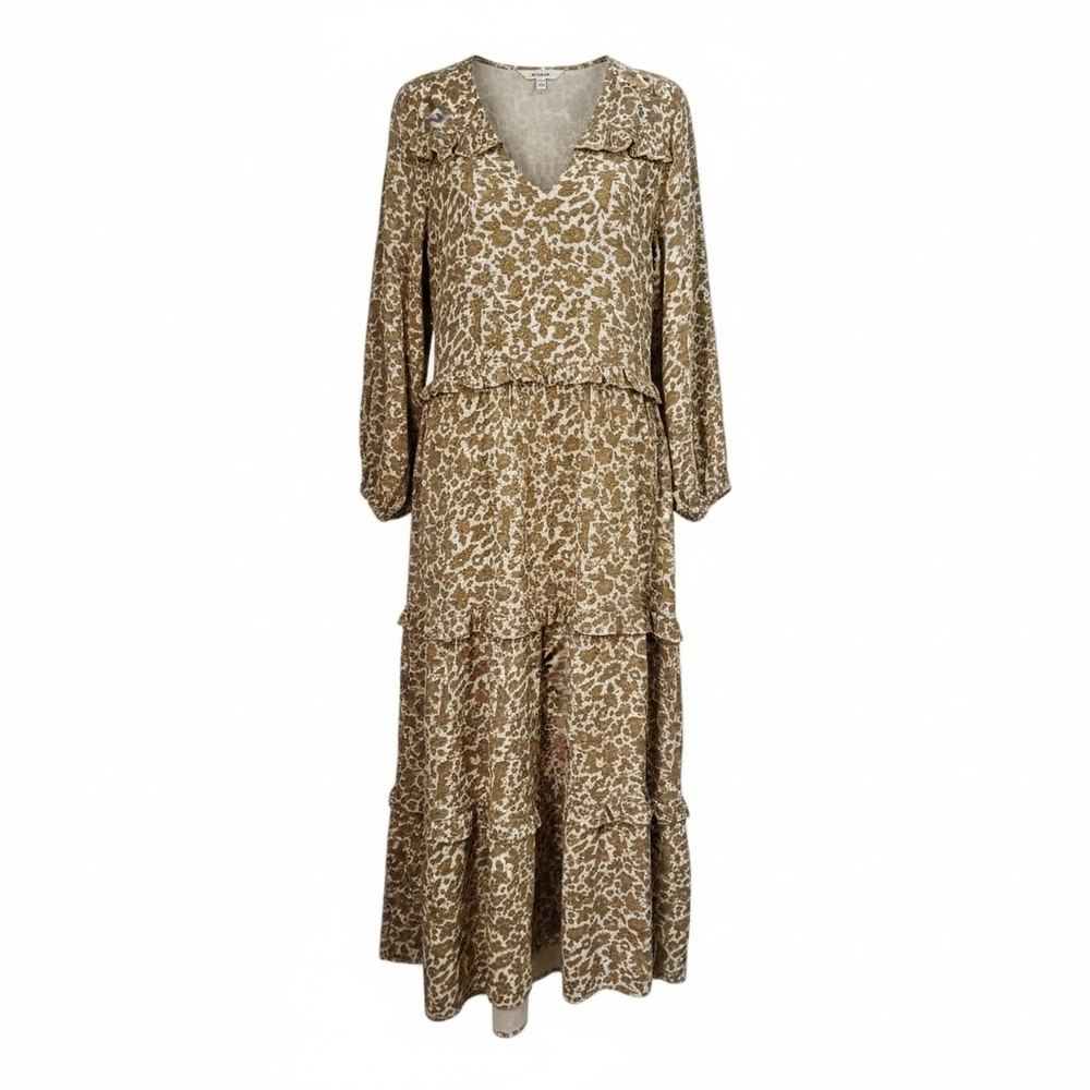 Rylee + Cru Mabel Long Dress Womens M Floral 100% Cotton Boho Cottagecore Tiered